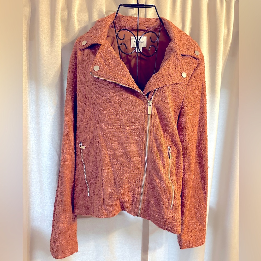Nine West Women’s Size L Cropped Zipper Detail Jacket